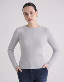 Maglione Basic Girocollo Grigio