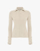 Cardigan con Colletto Beige