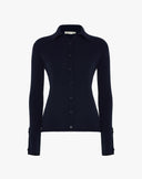 Cardigan con Colletto Blu