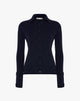Cardigan con Colletto Blu