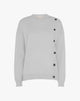 Maglione Girocollo con Bottoni Laterali Grigio