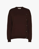 Maglione Girocollo con Bottoni Laterali Moro
