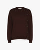 Maglione Girocollo con Bottoni Laterali Moro