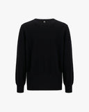 Maglione Scollo a V con Spacchetto Nero