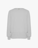 Maglione Scollo a V con Spacchetto Grigio