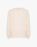 Maglione Scollo a V con Spacchetto Beige