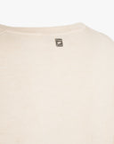 Maglione Scollo a V con Spacchetto Beige