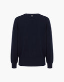 Maglione Scollo a V con Spacchetto Blu