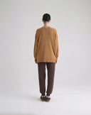 Cardigan Aperto con Bottoni Cammello