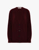 Cardigan Aperto con Bottoni Bordeaux
