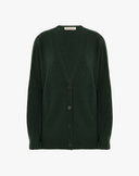 Cardigan Aperto con Bottoni Verde