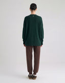Cardigan Aperto con Bottoni Verde
