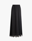 Gonna Lunga con Dettagli in Pizzo Nero