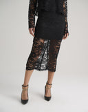Gonna Midi in Pizzo Nero