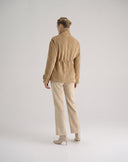 Pantalone in Velluto Dritto Beige