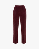 Pantalone in Velluto Dritto Bordeaux