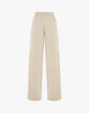 Pantalone a Gamba Larga Panna