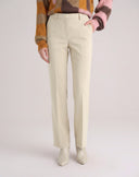 Beige Straight Trousers