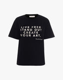 T-Shirt con Stampa Grafica Nero