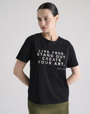 T-Shirt con Stampa Grafica Nero